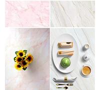 Selens 56 x 89 cm 2 en 1 fondo de textura de mármol rosa y blanco fondo fotografía fotografía para alimentos, accesorios planos de joyería, productos pequeños, patrón de doble cara