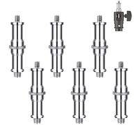Selens 6 piezas estándar 1/4 a 3/8 tornillo adaptador espita perno de metal convertidor macho roscado para estudio de foto soporte de luz trípode monopie bola cabeza iluminación flash fotografía