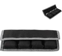 Selens Bolsa de nailon para batería de cámara réflex digital con 4 bolsillos para LP-E6/LP-E8/EN-EL14/EN-EL15/NP-FW50, color azul, Gris 1 unidad, approx. 21.6 x 9.4cm / 8.5 x 3.7in, Organizador de