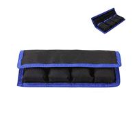 Selens Bolsa de nailon para batería de cámara réflex digital/soporte/estuche de almacenamiento con 4 bolsillos para LP-E6/LP-E8/EN-EL14/EN-EL15/NP-FW50,Azul, Azul,paquete de 1, Organizador de bolsas