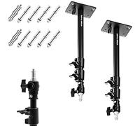 Selens Brazo auge de montaje en pared, 103 cm, brazo de montaje en pared y techo, 2 unidades, longitud ajustable con rosca de 3/8" 1/4", adaptador universal para estudio fotográfico, luces de vídeo,