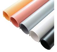 Selens Fondo de fotografía de PVC, vinilo de fondo de alimentos, 50x100 cm, blanco, negro, gris, rosa, naranja, estudio fotográfico impermeable, grabación de vídeo, 5 colores