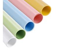 Selens Fondo de PVC de 70 x 150 cm, 5 unidades, fondo blanco, azul, rosa, amarillo, verde, impermeable, fondo para fotografía, fotografía, alimentos, productos cosméticos, vídeo, fondo