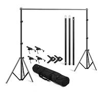 Selens Kit de sistema de soporte de fondo para foto, 2x2 m, ajustable, con clips de resorte para fotografía, video, estudio, bodas, fiestas, cabina de transmisión en vivo, cumpleaños, YouTube
