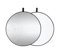 Selens Reflector de luz de 30 cm 2 en 1 fotografía blanca plateada plegable redondo portátil para estudio de fotografía de video iluminación e iluminación al aire libre con bolsa de transporte