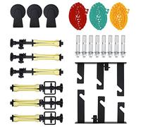 Selens Soporte de pared para fotografía de 3 rollos, soporte para estudio fotográfico manual, incluye: (3) cadenas, (2) ganchos de triple pliegue, (6) barras de salida, (8) tornillos de expansión
