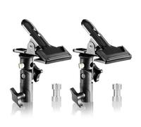 Selens - Soporte de pinza para reflector Speedlite con adaptador de tornillo de 1/4" y 3/8" para soporte de luz de estudio fotográfico (2 unidades)