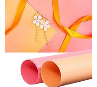Selens Telón de fondo de fotografía de vinilo de PVC de 50 x 100 cm, 2 piezas, color rosa y amarillo, kit impermeable para estudio fotográfico, accesorios de productos alimenticios, cosméticos,