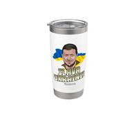 Selensky Slava Ukraini gloria de Ucrania Vaso térmico de acero inoxidable de doble pared