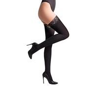 Selente Lovely Legs - Medias seductoras para mujer con encaje elegante, fabricadas en la UE, M-L