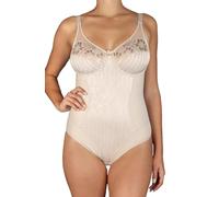 Selente My Secret - Body moldeador para mujer, sin aros y copas sin acolchado, gran selección de tallas (copa B y copa C), Encaje Beige, 80C