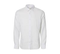 SELETED HOMME Camiseta de Manga Larga para Hombre Slhregkylian-Line LS Classic Noos, Blanco, L