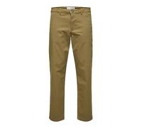 SELETED Homme Hom's SLHSTRAIGHT-New Miles 196 Flex Pants W N Chino, Ermine, 36/34, Beige, 36W x 34L