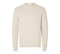 SELETED HOMME Jersey de Punto para Hombre Slhdane LS Knit Structure Crew Neck Noos, Avena, M