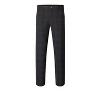 SELETED HOMME Pantalones Slhslim-Robert Des Flex 175 Noos, Azul Marino/Checks: marrón, 30W x 32L para Hombre