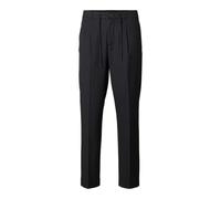 SELECTED HOMME Slh190-reg Tapered Leroy Pleat Pant Noos Pantalón, Negro, M Hombres