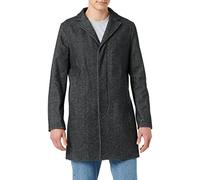 SELETED HOMME Slhagen W Coat B Noos Abrigo, Gris Oscuro/patrón: Sal y Pimienta, L para Hombre