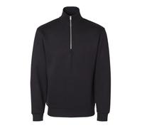 SELETED HOMME SLHEMANUEL Soft Zip High Neck Sweat Noos, Negro, L