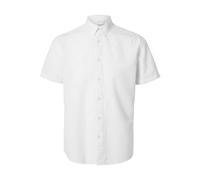 SELETED HOMME Slhreg-New Linen Shirt SS Noos Camisa de Manga Corta, Blanco, XL Hombres