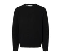 SELETED HOMME SLHROSS LS Knit Structure Crew Neck Noos, Negro, XL