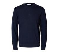 SELETED HOMME Slhtray LS Knit Merino Crew Neck Noos Suéter pulóver, Azul Marino, L para Hombre