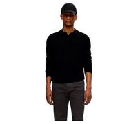 SELETED HOMME Slhtray LS Knit Merino Polo Noos Suéter pulóver, Negro, L para Hombre
