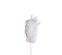 SELETTI Aplique LED Heart Lamp de porcelana, blanco True