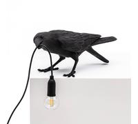 SELETTI Bird Lamp lúdica lámpara de mesa LED, negra