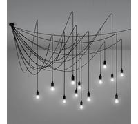 SELETTI Lámpara colgante LED Maman negro 14 luces