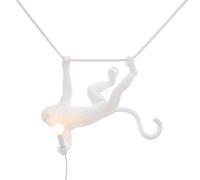 SELETTI Lámpara colgante LED Monkey Lamp blanco oscilante
