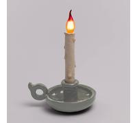 SELETTI Lámpara de mesa LED Grimm Bugia forma vela gris