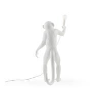 SELETTI Lámpara de mesa LED Monkey Lamp, blanca, vertical