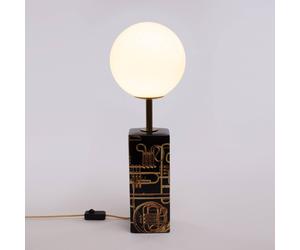 SELETTI Lámpara de mesa LED Toiletpaper, motivo trompeta