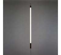 SELETTI Lámpara LED Linea, blanca, detalles de madera, universal True