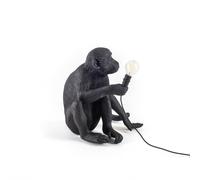 SELETTI Lámpara LED para terraza Monkey Lamp sentado negro