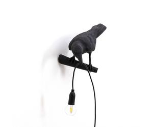 SELETTI Lámpara Pájaro decorativa vista izquierda negro