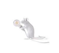 Seletti - Lamps - Mouse Table Lamp With Lightbulb Available in 2 Styles - Sitting