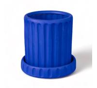 SELETTI - Magna Graecia Dorico Vase w/Saucer Azul