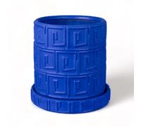 SELETTI - Magna Graecia Greca Vase w/Saucer Azul