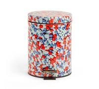 SELETTI - Pills Toiletpaper Home Papelera Ø20,5 H. 27,5 Blanco/Rojo/Azul