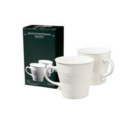 Seletti Set 2 Tazas de Porcelana Ø cm. 10,2 H. 10, Blanco, 10,2 x 10,2 x 10 cm