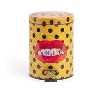 SELETTI - Shit Toiletpaper Home Papelera Ø25xH39,5 Amarillo,/Negro/Multicolor