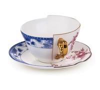 Seletti Taza de té con Plato de Porcelana «Hybrid-Zenobia»