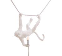 Seletti The Monkey Lamp Swing Lampara Mono Blanco | Lampada Monkey Seletti in resina nera: design originale e illuminazione creativaPorta un tocco di ironia, arte e design con