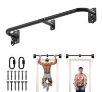 SELEWARE Barra de dominadas para pared, barra de dominadas, montaje en pared, multifuncional, marco de puerta, montaje en techo, barra de dominadas para puerta con gancho de banda de resistencia