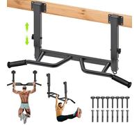 SELEWARE Barra de Dominadas para Pared Barra de Dominadas para Montaje en Pared - Barra de Pull Up Barra Multifuncional de Dominadas para Montaje en Techo con Mango Multi-Ángulo, Construcción Robusta