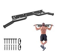 SELEWARE Climatic pull up bar wall pull up bar wall mount - Barra multifuncional pull up door frame ceiling mount, lat pull down bars with resistance band hooks and ball finger training