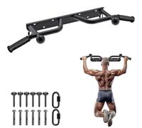 SELEWARE Climatic pull-up bar wall pull-up bar wall mounting Pull Up Bar Barra de pull-up multifuncional de montaje en techo con con ganchos para banda de resistencia y entrenamiento con dedos de bola