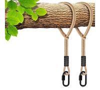 SELEWARE Correas de hamaca, cuerda de columpio de árbol de 8 pies para hamaca y silla, cuerda de extensión con mosquetón para interiores y exteriores, columpios de árbol, accesorios de hamaca de