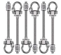 SELEWARE GanchoTecho,Gran Calibre Soporte para Hamaca Colgante,Aceros Inoxidables Anclaje Pared,Ganchos de Columpio para Vigas de Madera y Acero hamacas Sacos de Boxeo Columpio de Porche, Juego de 6